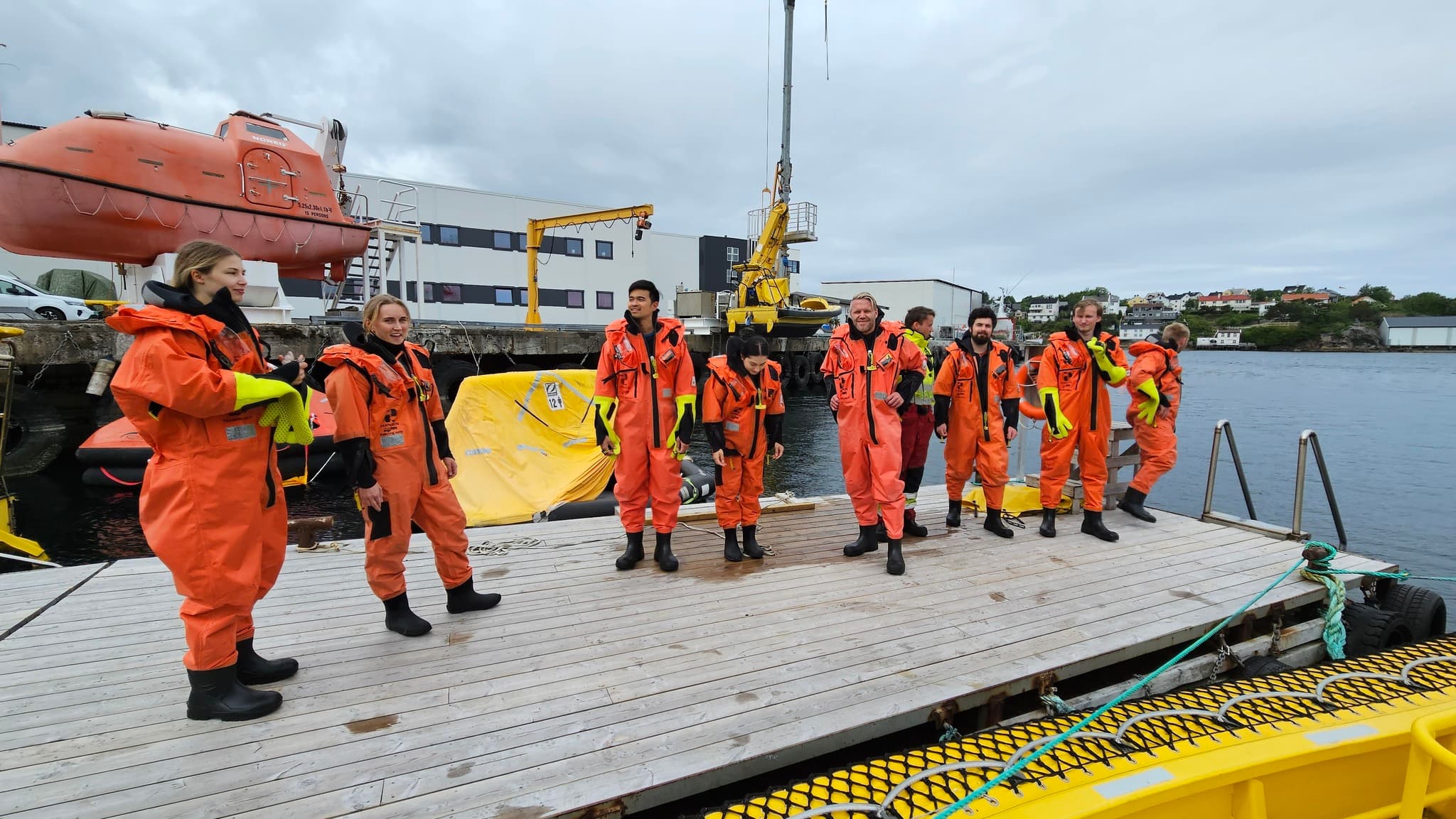 Training in Kristiansund at sea