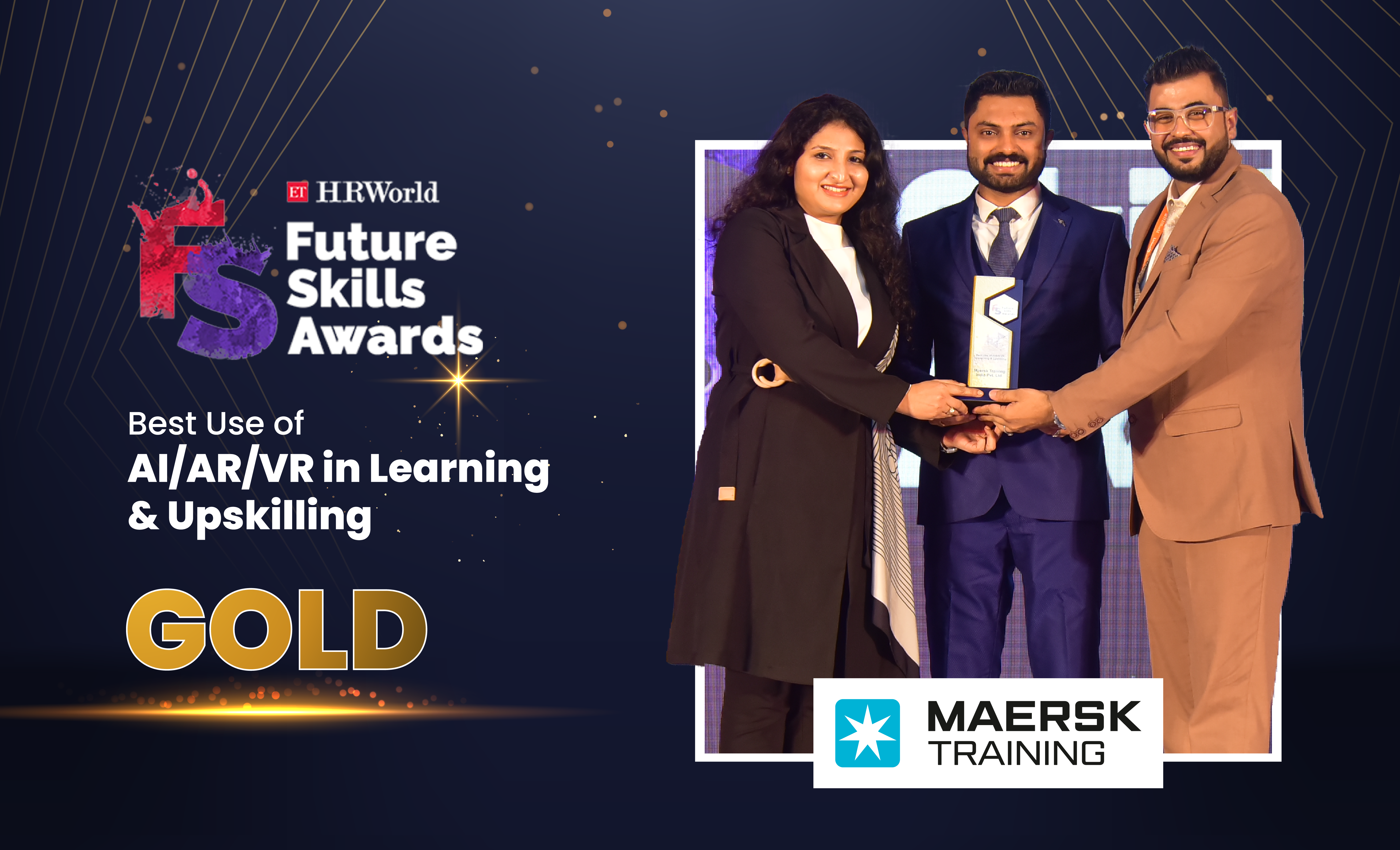 Maersk Training Receives GOLD Honour at Economic Times Future Skills Awards for Best Use of AI/AR/VR in Learning and Upskilling